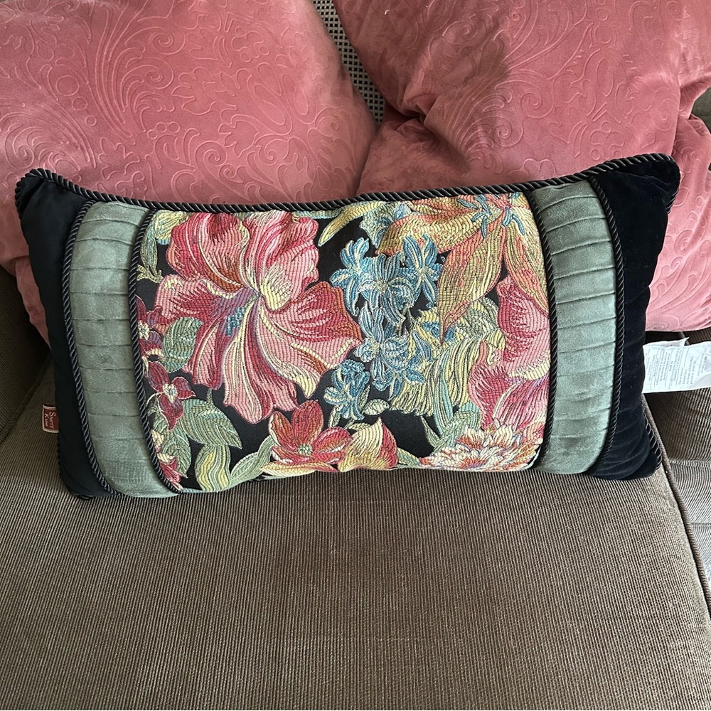 Sherry Kline home tapestry velvet decorative pillow 13x23